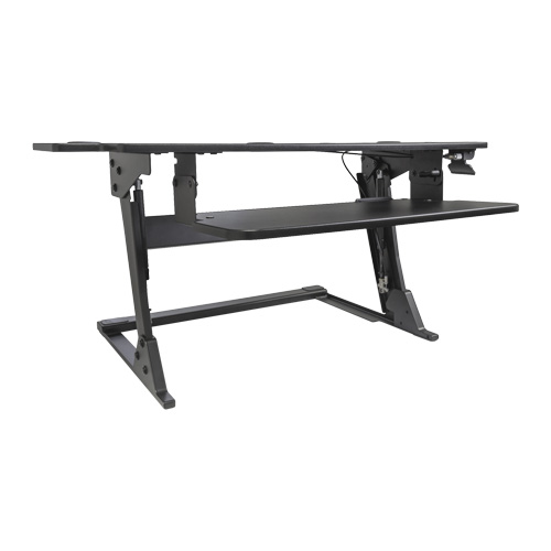 Poste de travail assis-debout Goya, Mod&egrave;le de bureau, 20" h x 42" la x 16" p, Noir Rock Safety Industrial Ltd
