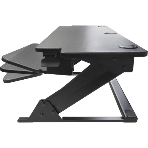 Poste de travail assis-debout Goya, Mod&egrave;le de bureau, 20" h x 42" la x 16" p, Noir Rock Safety Industrial Ltd
