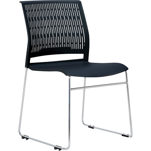 Chaises empilables s&eacute;rie Activ, Polypropyl&egrave;ne, Hauteur 32-3/8", Capacit&eacute; 275 lb, Noir Rock Safety Industrial Ltd