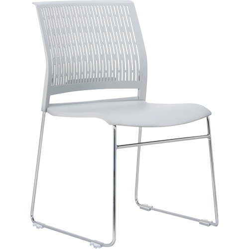 Chaises empilables s&eacute;rie Activ, Polypropyl&egrave;ne, Hauteur 32-3/8", Capacit&eacute; 275 lb, Gris Rock Safety Industrial Ltd
