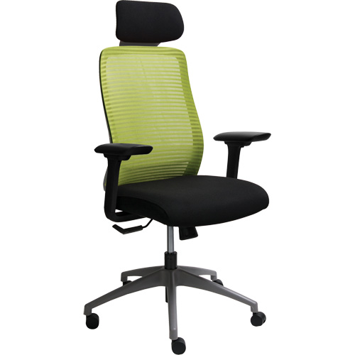 Era Series Adjustable Office Chair with Headrest, Fabric/Mesh, Green, 275 lbs. Capacity Rock Safety Industrial Ltd