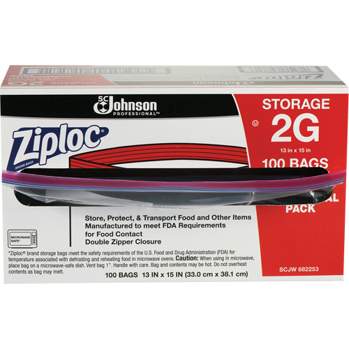 Ziploc&reg; Double Zip Food Storage Bags Rock Safety Industrial Ltd