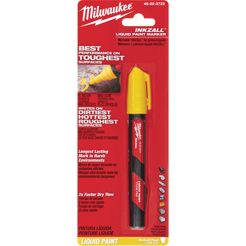 Marqueur &agrave; peinture Inkzall, Liquide, Jaune Rock Safety Industrial Ltd