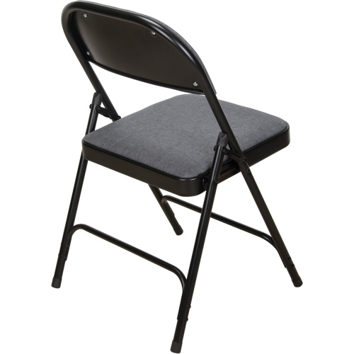 Deluxe Fabric Padded Folding Chair, Steel, Grey, 300 lbs. Weight Capacity Rock Safety Industrial Ltd