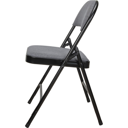 Deluxe Fabric Padded Folding Chair, Steel, Grey, 300 lbs. Weight Capacity Rock Safety Industrial Ltd