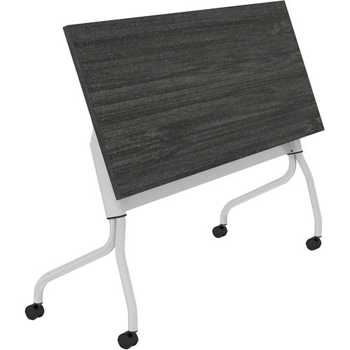Newland Flip-Top Training Table, 24" L x 60" W x 29-1/2" H, Dark Brown Rock Safety Industrial Ltd