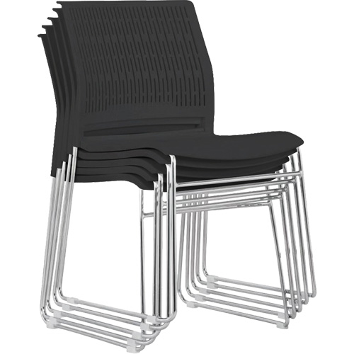 Chaises empilables, Polypropyl&egrave;ne, Hauteur 32-3/8", Capacit&eacute; 250 lb, Noir Rock Safety Industrial Ltd