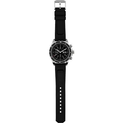 Tr&egrave;s grande montre chronographe automatique pour plongeur/pilote d'avion, Num&eacute;rique, &agrave; piles, 46 mm, Noir Rock Safety Industrial Ltd