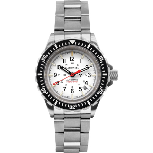 Grande montre automatique de plong&eacute;e &eacute;dition arctique GSAR avec bracelet en acier inoxydable, Num&eacute;rique, &agrave; piles, 41 mm, Argent Rock Safety Industrial Ltd