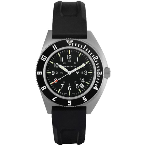Montre Steel Navigator avec date sur ensemble bracelet en caoutchouc noir de trois morceaux, Num&eacute;rique, &agrave; piles, 41 mm, Noir Rock Safety Industrial Ltd