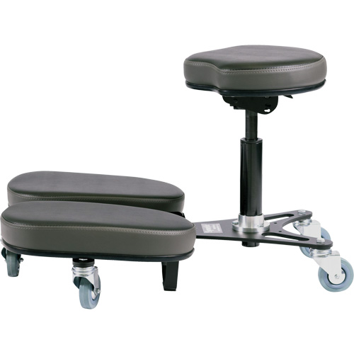 STAG4 Adjustable Kneeling Chair, Vinyl, Black/Grey Rock Safety Industrial Ltd