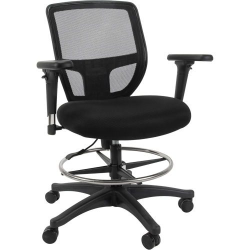 Mesh Work Stool, Mobile, Adjustable Height, 450 lbs. Capacity Rock Safety Industrial Ltd