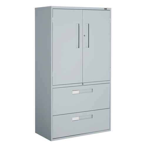 Armoire Multi-Stor, Acier, 3 Tablettes, 65-1/4" h x 36" la x 18" P, Gris Rock Safety Industrial Ltd