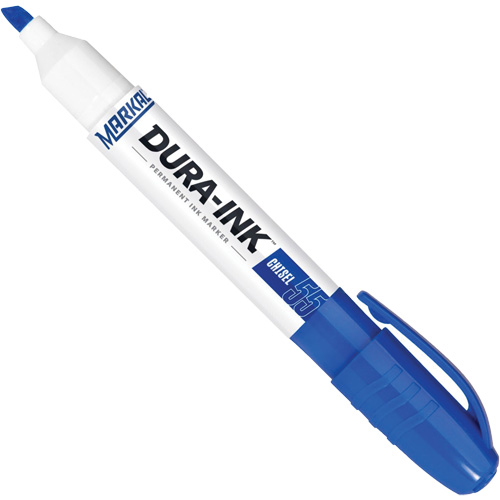 Marqueur Dura-Ink no 55, Bleu, Pointe Ciseau Rock Safety Industrial Ltd