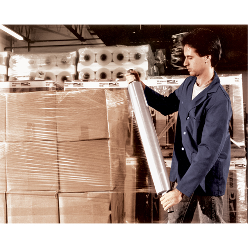 Hand Stretch Wrap, 80 Gauge (20.3 micrometers), 30" x 1000', Clear Rock Safety Industrial Ltd