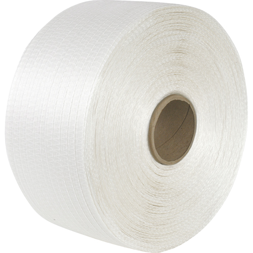 Woven Cord Strapping, Polyester Cord, 1/2" W x 3900' L, Manual Grade Rock Safety Industrial Ltd