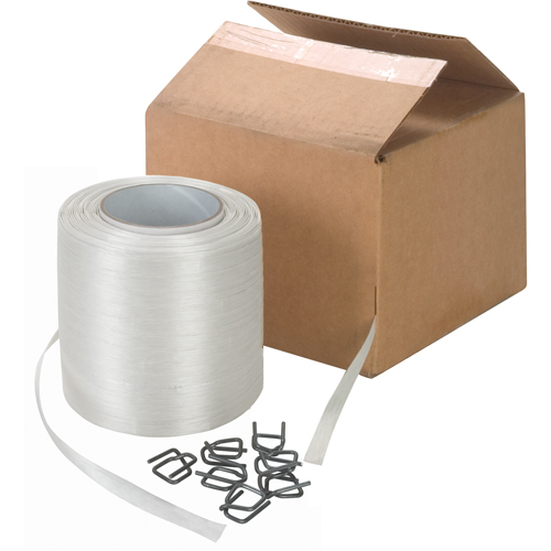 Feuillard en cordon li&eacute;, Polyester, 1/2" la x 750' lo Rock Safety Industrial Ltd
