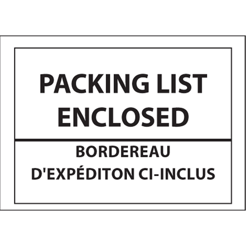 Pochettes pour bordereau d'exp&eacute;dition, 4" lo x 5" la, Style Insertion par l'arri&egrave;re Rock Safety Industrial Ltd