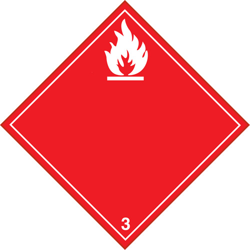 TDG Shipping Labels, Class 3, Flammable Liquids, Vinyl Rock Safety Industrial Ltd