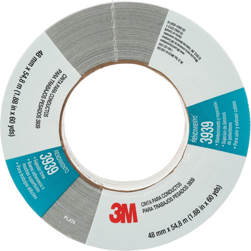 3939 Duct Tape, 9 mils, Silver, 48 mm (2") x 55 m (180') Rock Safety Industrial Ltd