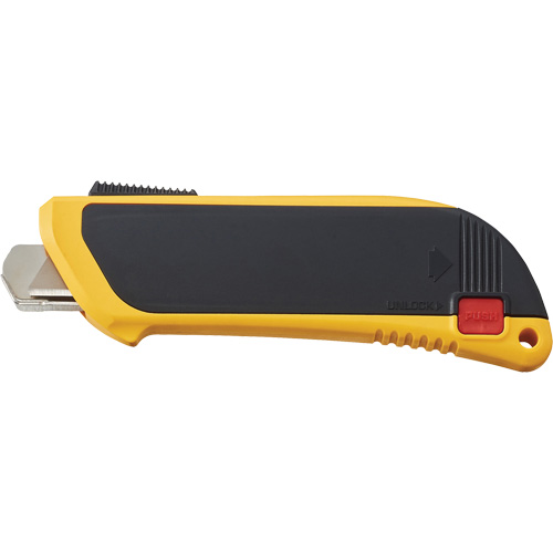 Automatic Self-Retracting Safety Knife with Guard, 10 mm, Carbon Steel, Heavy-Duty, Plastic Handle Rock Safety Industrial Ltd