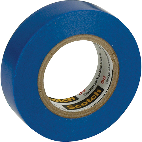 Rubans en vinyle pour codage en couleurs 35 Scotch, 12,7 mm (1/2") x 20,1 m (66'), Bleu, 7 mils Rock Safety Industrial Ltd