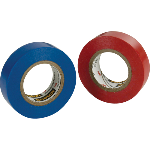 Rubans en vinyle pour codage en couleurs 35 Scotch, 12,7 mm (1/2") x 20,1 m (66'), Bleu, 7 mils Rock Safety Industrial Ltd
