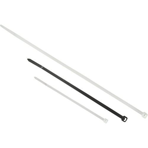 Attaches de c&acirc;bles pour entrepreneur, Longueur 24", R&eacute;sistance &agrave; la traction 175 LB, Naturel Rock Safety Industrial Ltd