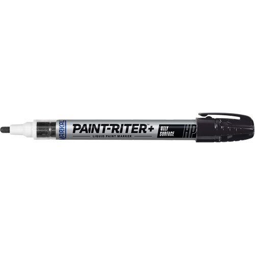 Paint-Riter&reg; + Oily Surface Marker, Liquid, Black Rock Safety Industrial Ltd