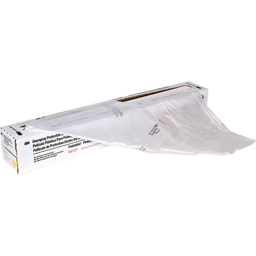 Feuille de protection contre l'exc&egrave;s de projection, 400' lo x 12' la, Plastique Rock Safety Industrial Ltd