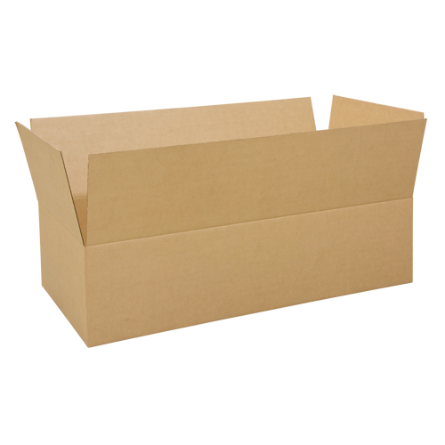 Boîte en carton ondul&eacute;, 48" lo x 24" la x 12" h, ondulations C Rock Safety Industrial Ltd
