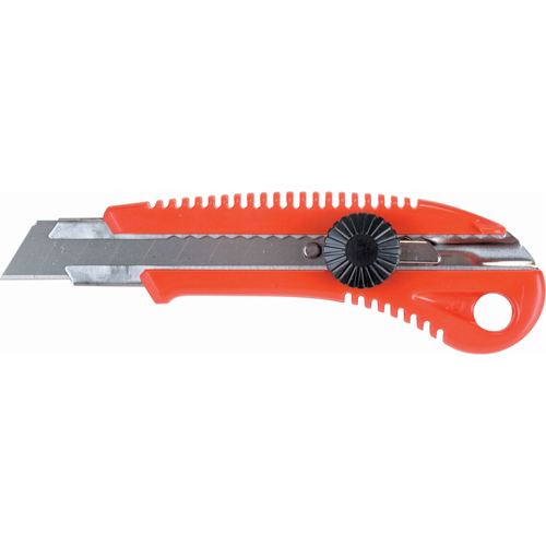 Couteau professionnel ATK400, 18 mm, Acier au carbone, Prise en Plastique Rock Safety Industrial Ltd