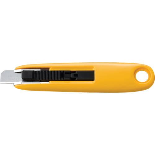 Compact Self-Retracting Safety Knife, 11 mm, Carbon Steel, Plastic Handle Rock Safety Industrial Ltd