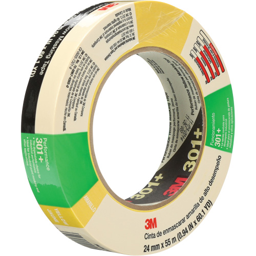 301+ Performance Masking Tape, 24 mm (1") x 54.8 m (180'), Yellow Rock Safety Industrial Ltd