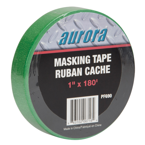 Painters Masking Tape, 25 mm (1") x 55 m (180'), Green Rock Safety Industrial Ltd
