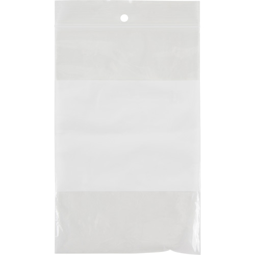 White Block Poly Bags, Reclosable, 6" x 4", 2 mils Rock Safety Industrial Ltd