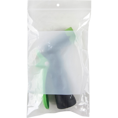 White Block Poly Bags, Reclosable, 8" x 5", 2 mils Rock Safety Industrial Ltd