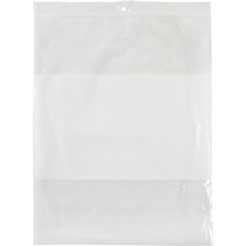 White Block Poly Bags, Reclosable, 10" x 8", 2 mils Rock Safety Industrial Ltd