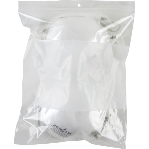 White Block Poly Bags, Reclosable, 10" x 8", 2 mils Rock Safety Industrial Ltd