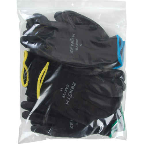 Sacs en poly, Refermable, 12" x 10", 2 mils Rock Safety Industrial Ltd