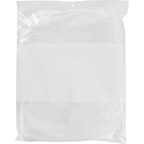 White Block Poly Bags, Reclosable, 15" x 12", 2 mils Rock Safety Industrial Ltd