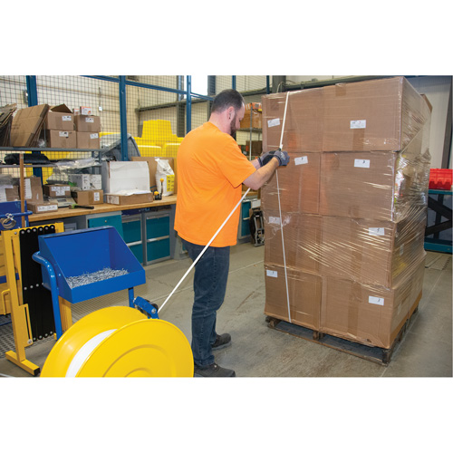 Feuillard, Polypropyl&egrave;ne, 3/8" la x 12900' lo, Blanc, Calibre Machine Rock Safety Industrial Ltd