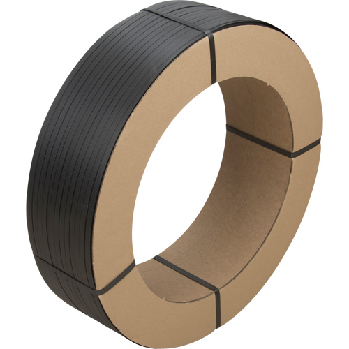 Feuillard, Polypropyl&egrave;ne, 1/2" la x 7200' lo, Noir, Calibre Manuel Rock Safety Industrial Ltd