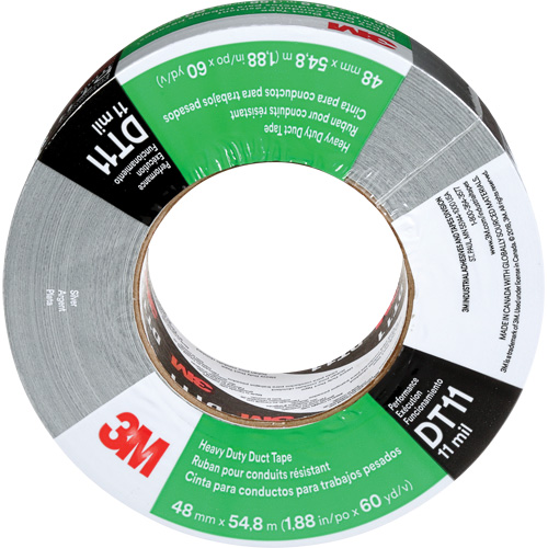 DT11 Heavy-Duty Duct Tape, 11 mils, Silver, 48 mm (2") x 55 m (180') Rock Safety Industrial Ltd