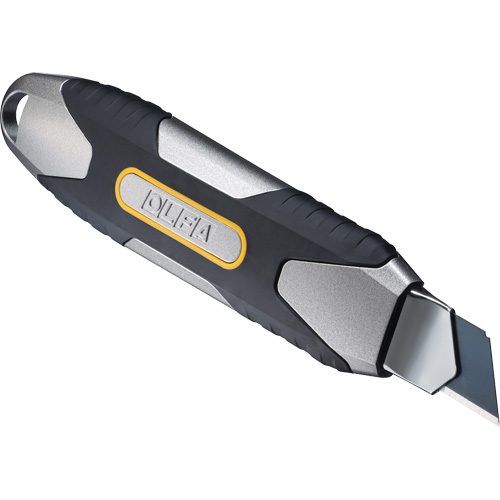 Knife with Auto-Lock, 18 mm, Carbon Steel, Heavy-Duty, Aluminum Handle Rock Safety Industrial Ltd