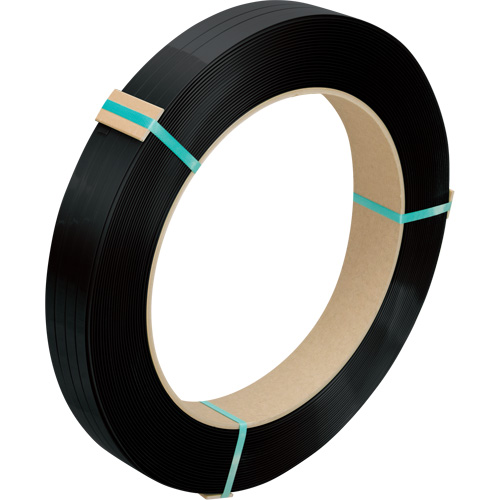Feuillard, Polyester, 5/8" la x 1800' lo, Noir, Calibre Manuel Rock Safety Industrial Ltd
