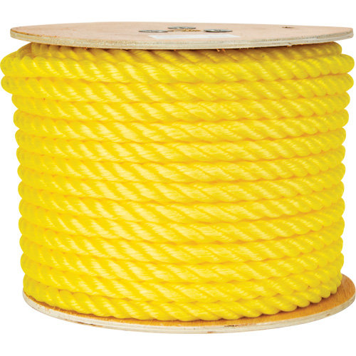 Corde jaune tress&eacute;e 5/8", Polypropyl&egrave;ne, 200' Rock Safety Industrial Ltd
