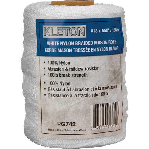 #18 Braided Mason Rope, Nylon, 550' Rock Safety Industrial Ltd