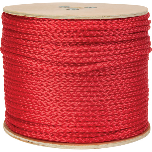 Braided Red Rope, Polypropylene, 500' Rock Safety Industrial Ltd