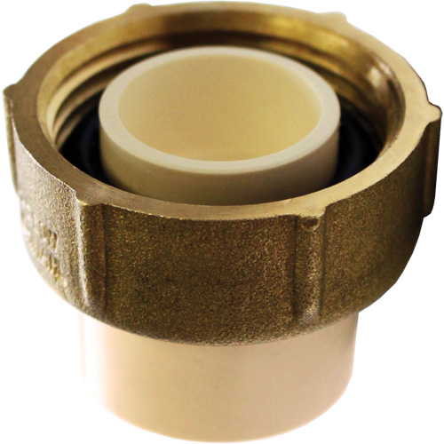 Adaptateur pour boîtier de compteur d'eau, 3/4" x 1" dia., PVC-C Rock Safety Industrial Ltd
